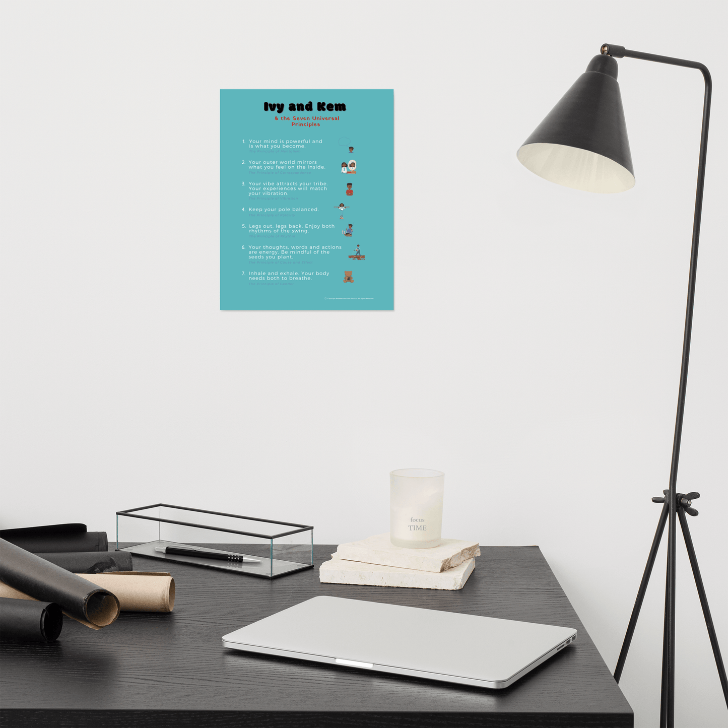 Ivy and Kem™ 7 Lessons Poster - Powerful Mind Club