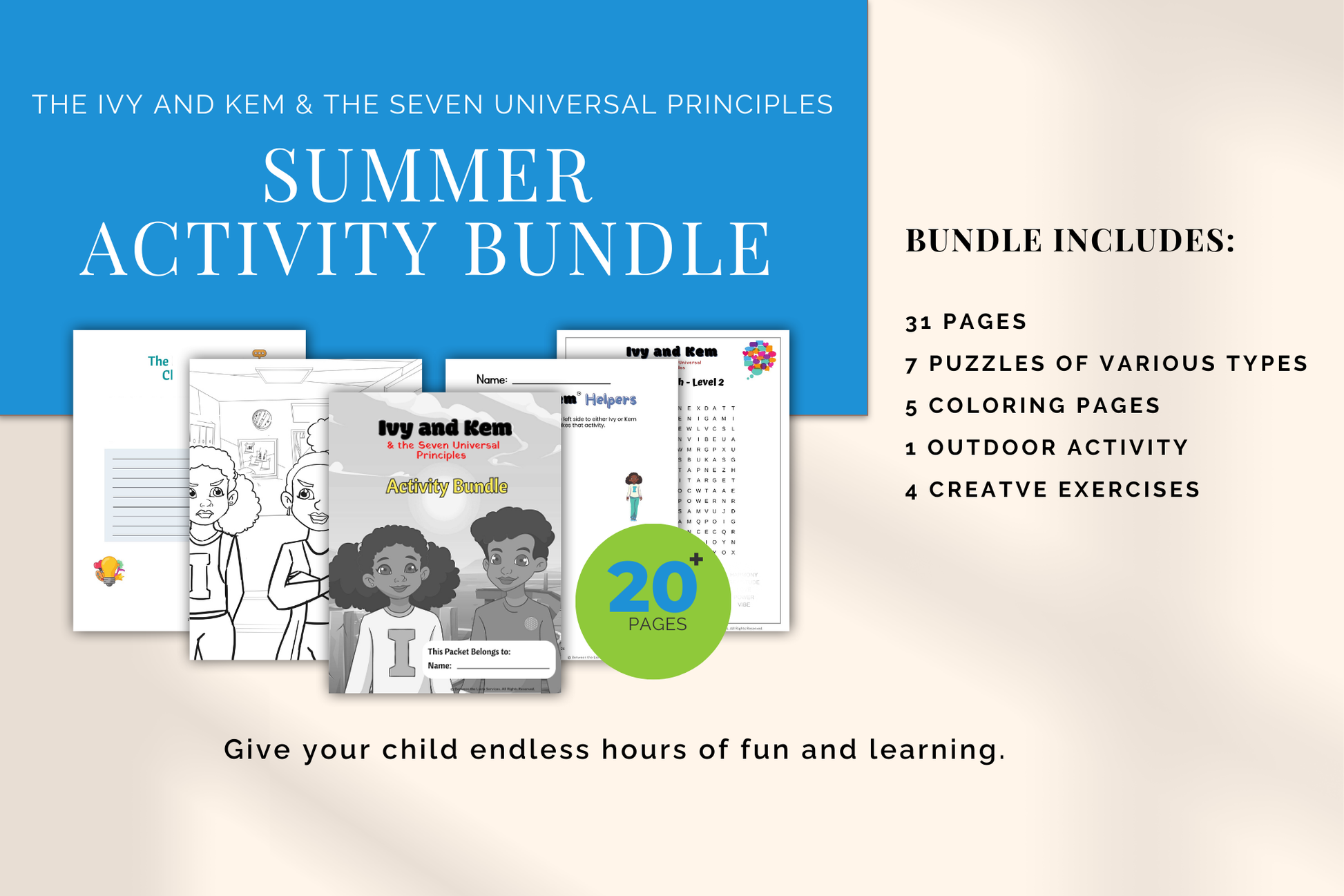 Children's summer activity bundle