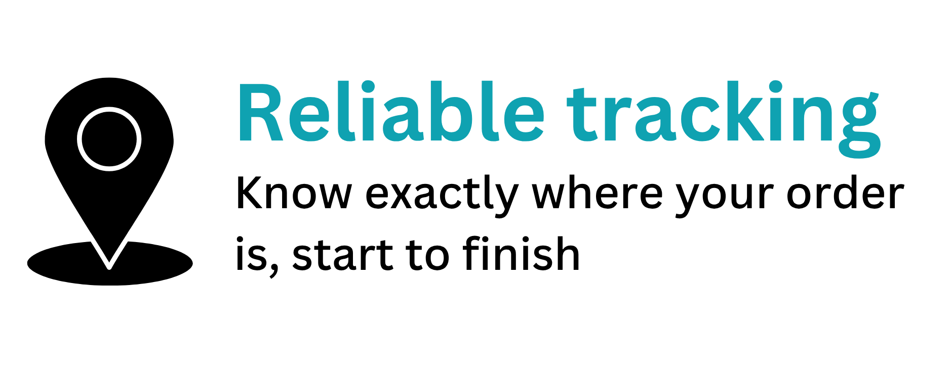 Map pin icon representing order tracking