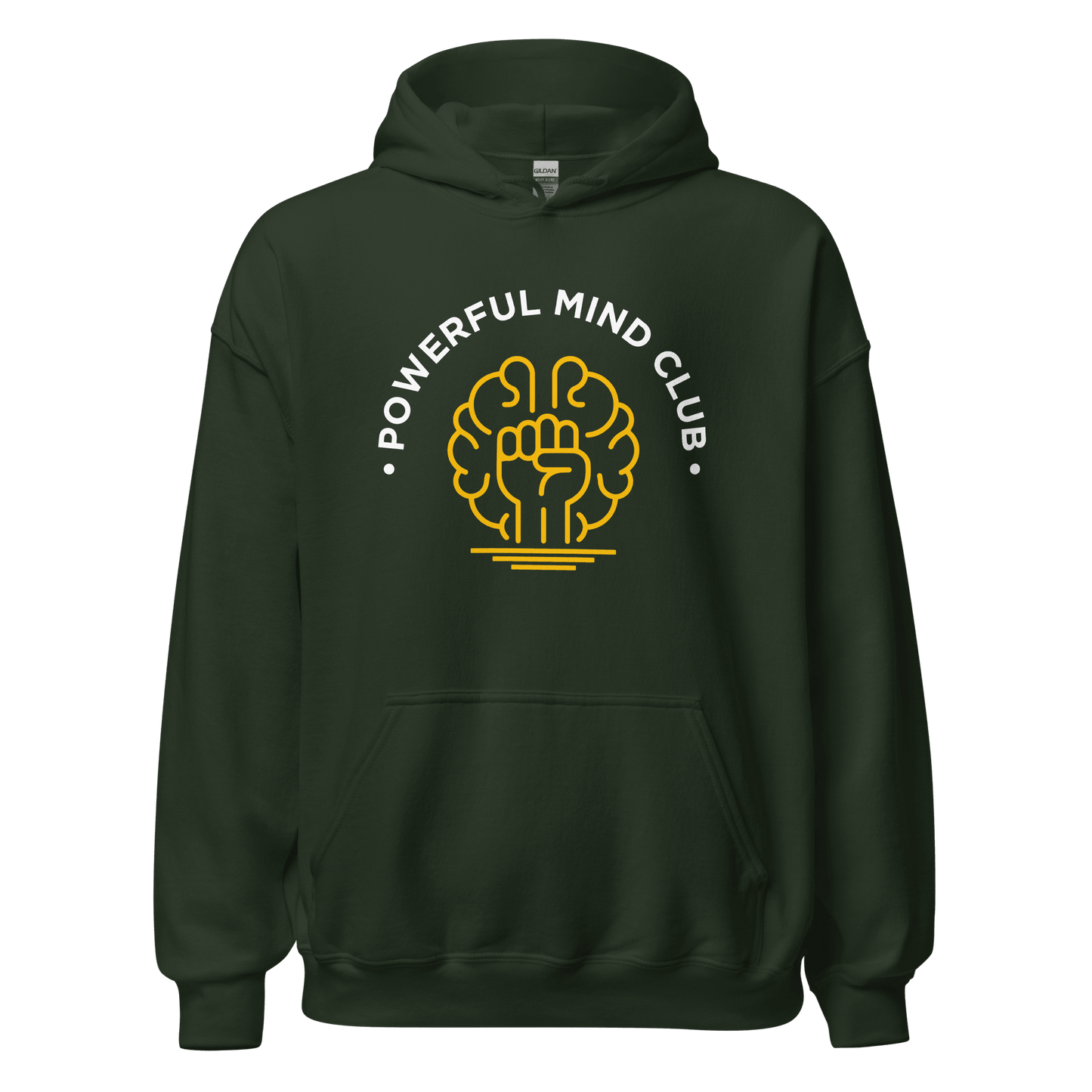 Forest Green Powerful Mind Club Classic Hoodie - Brights
