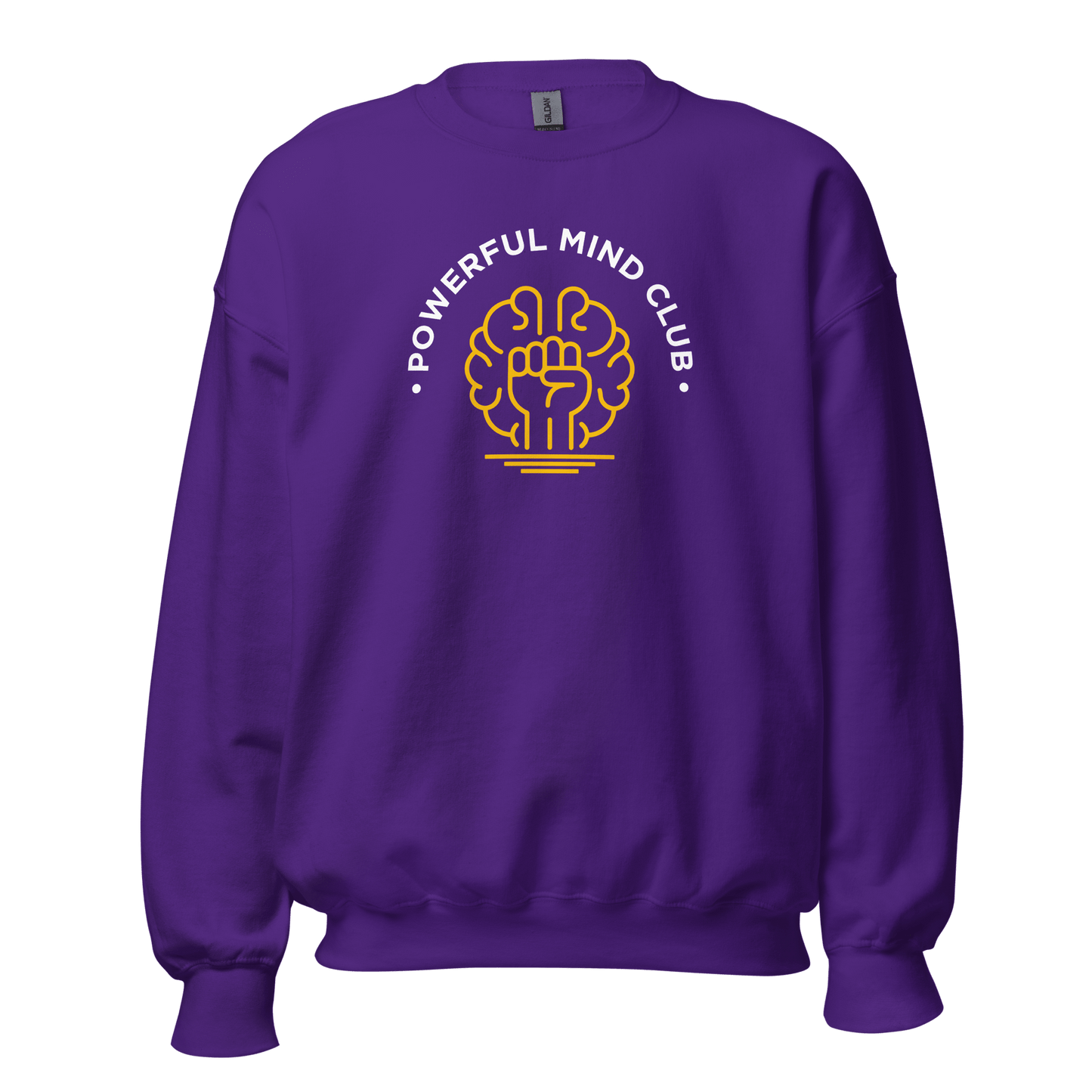 Powerful Mind Club Crewneck Sweatshirt in Bright Purple