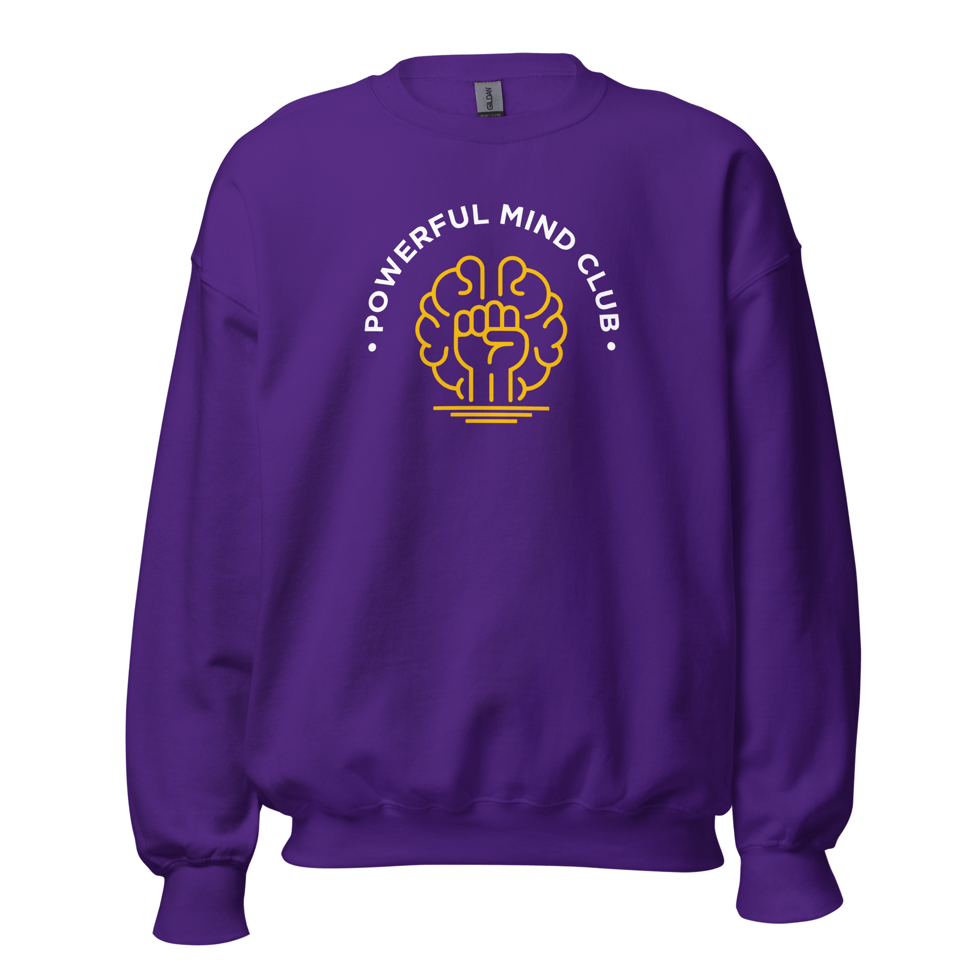 Powerful Mind Club Crewneck Sweatshirt in Bright Purple
