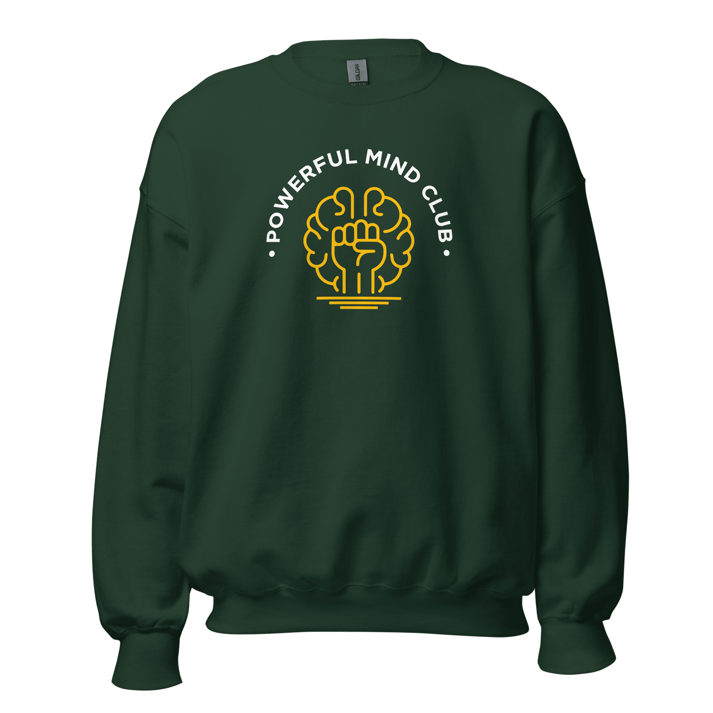 Powerful Mind Club Crewneck Sweatshirt in Forest Green