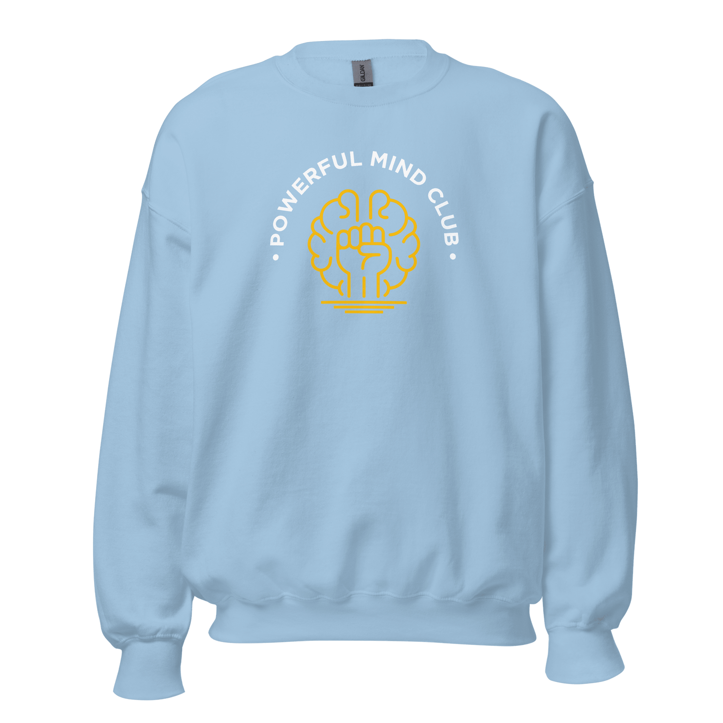 Powerful Mind Club Crewneck Sweatshirt in Light Blue