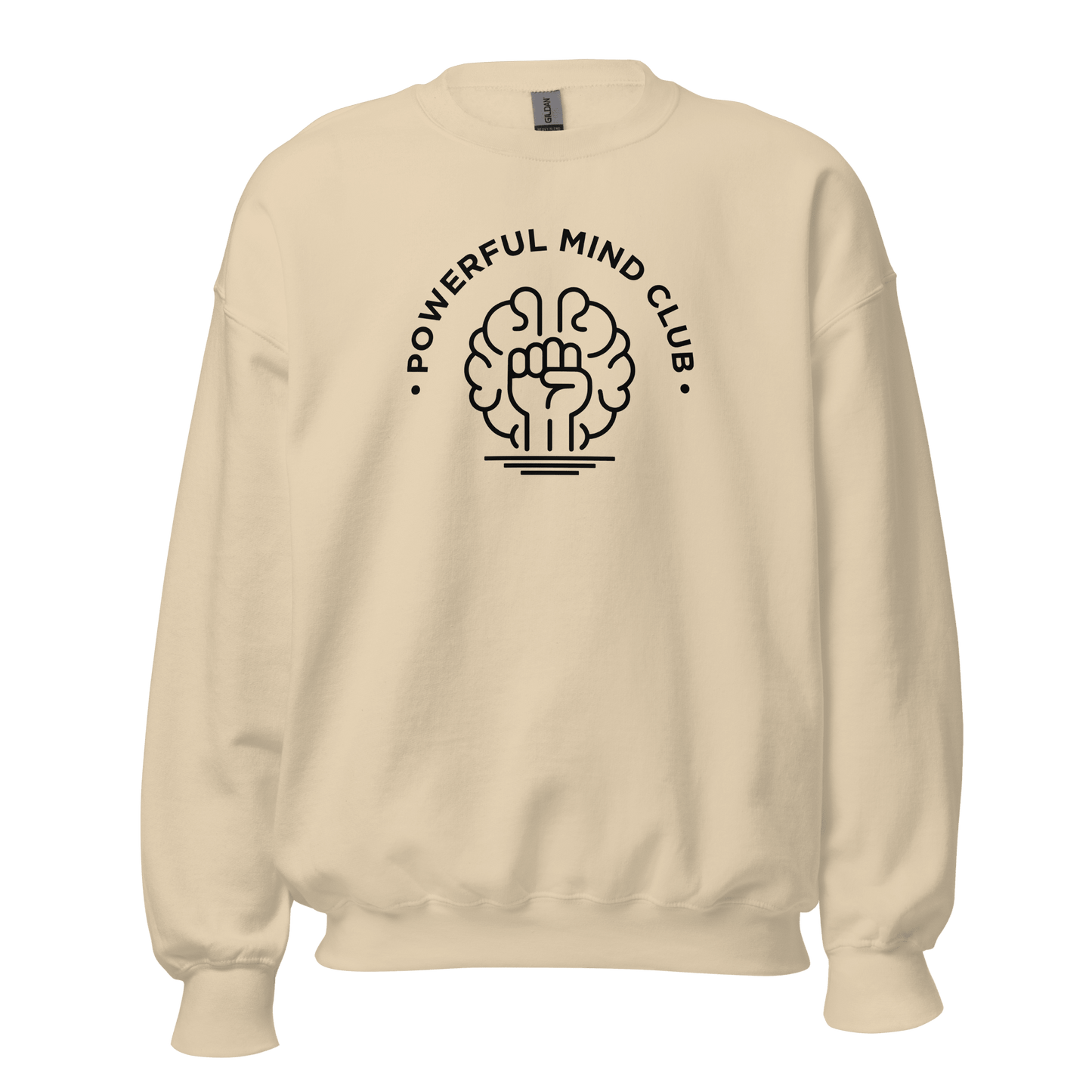 Powerful Mind Club Crewneck Sweatshirt in Sand