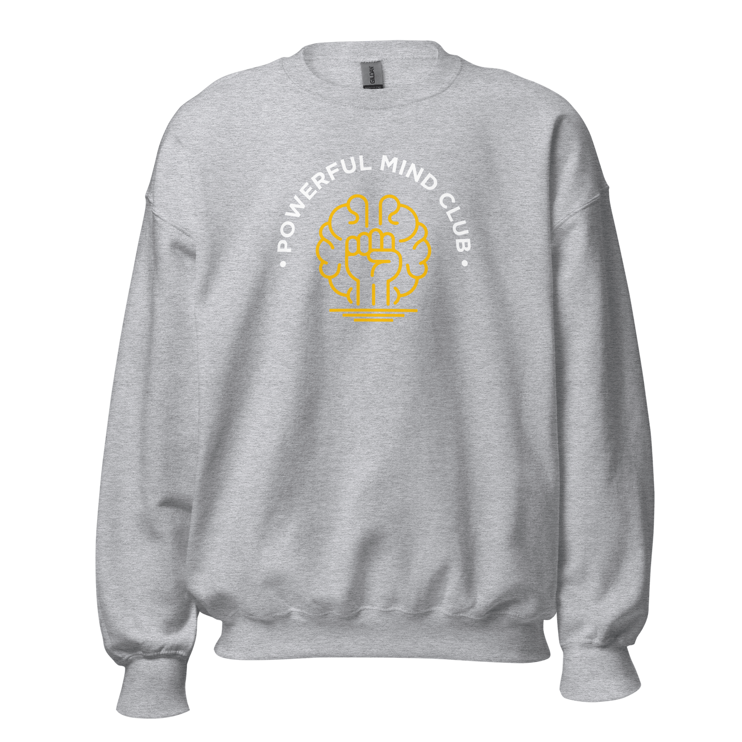 Powerful Mind Club Crewneck Sweatshirt in Sport Grey
