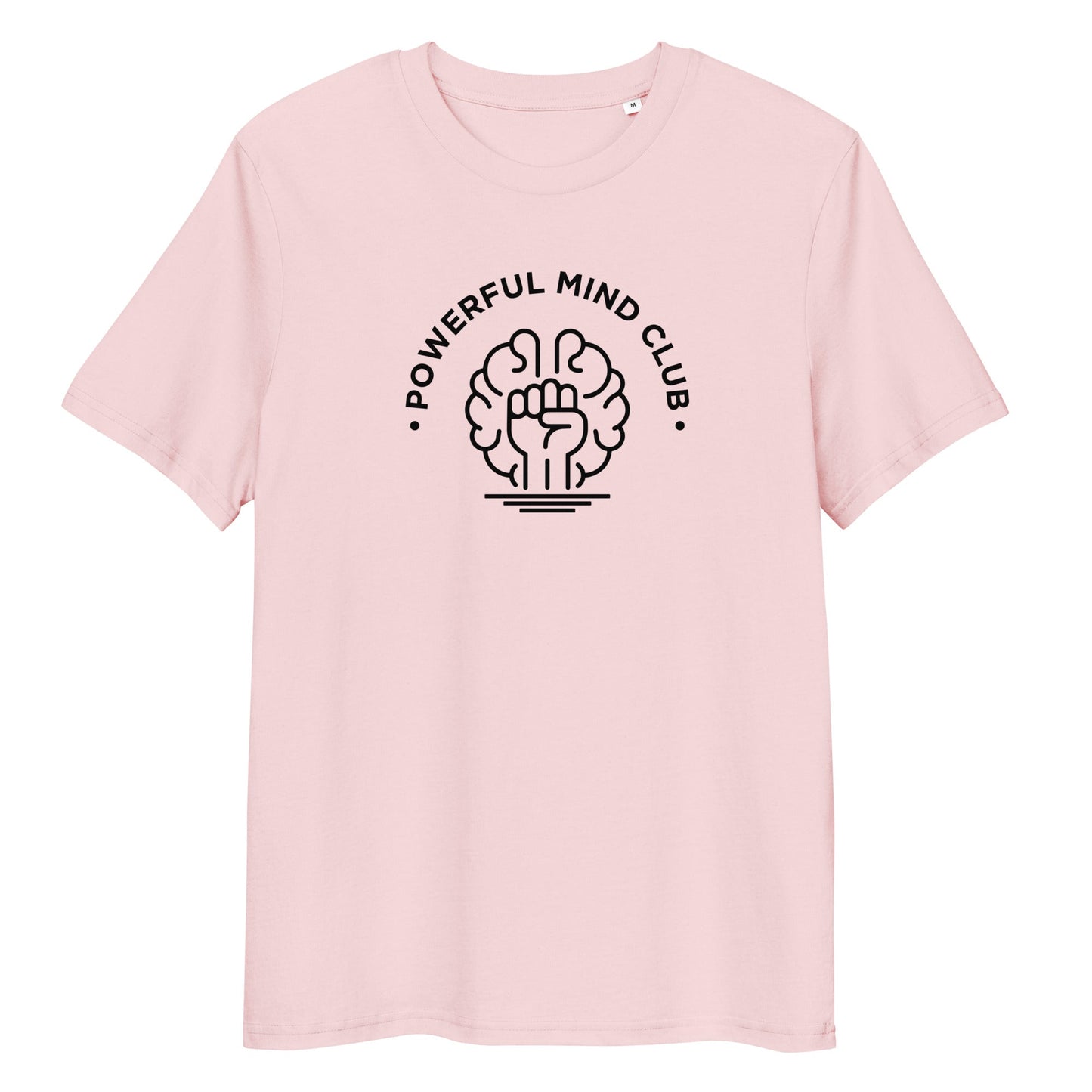 Powerful Mind Club Unisex Organic T-shirt in Cotton Pink