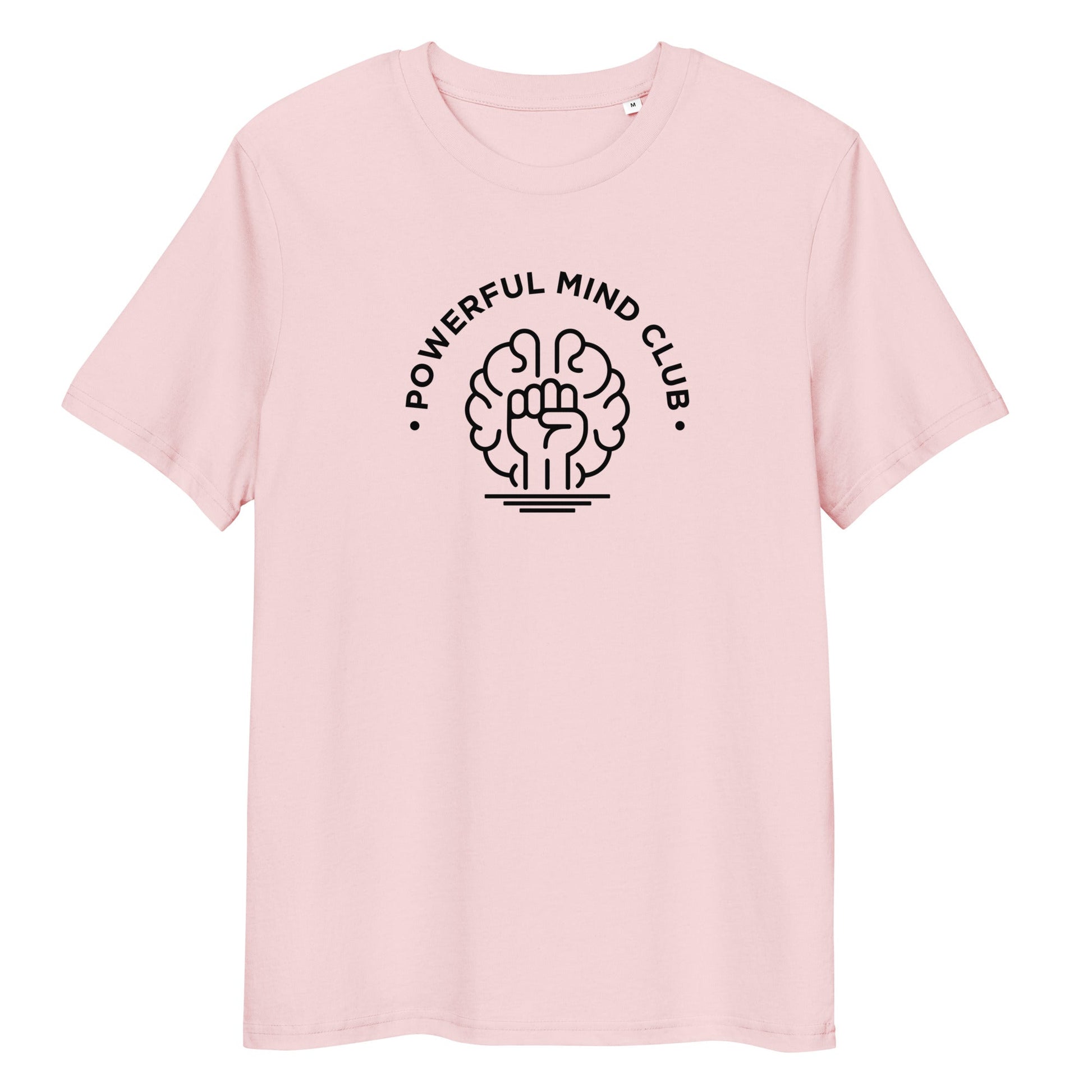 Powerful Mind Club Unisex Organic T-shirt in Cotton Pink