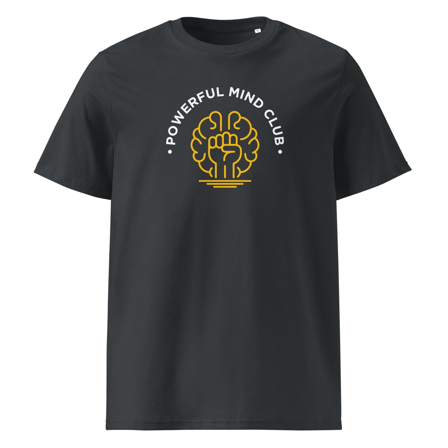Powerful Mind Club Unisex Organic T-shirt in Dark Heather Grey