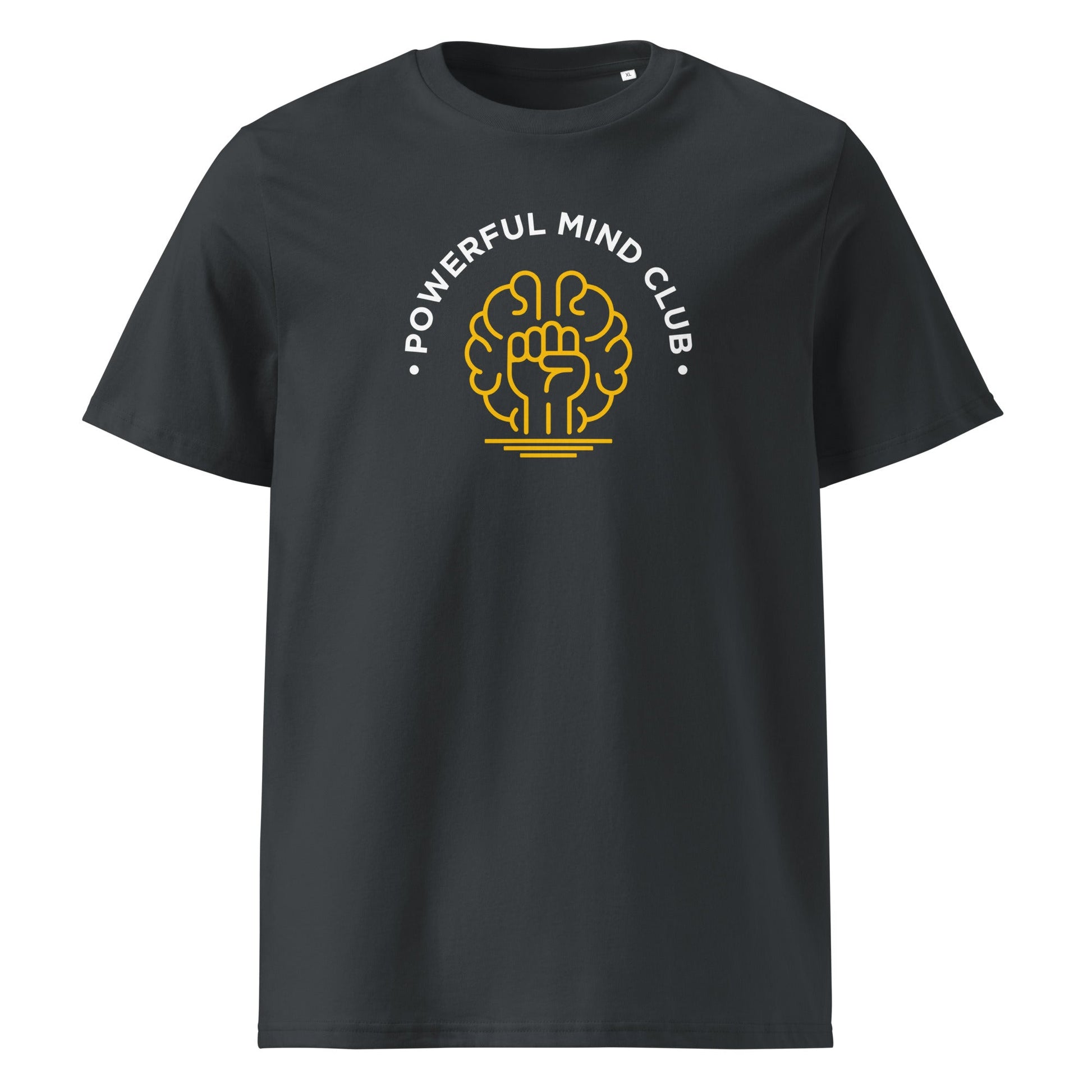 Powerful Mind Club Unisex Organic T-shirt in Dark Heather Grey