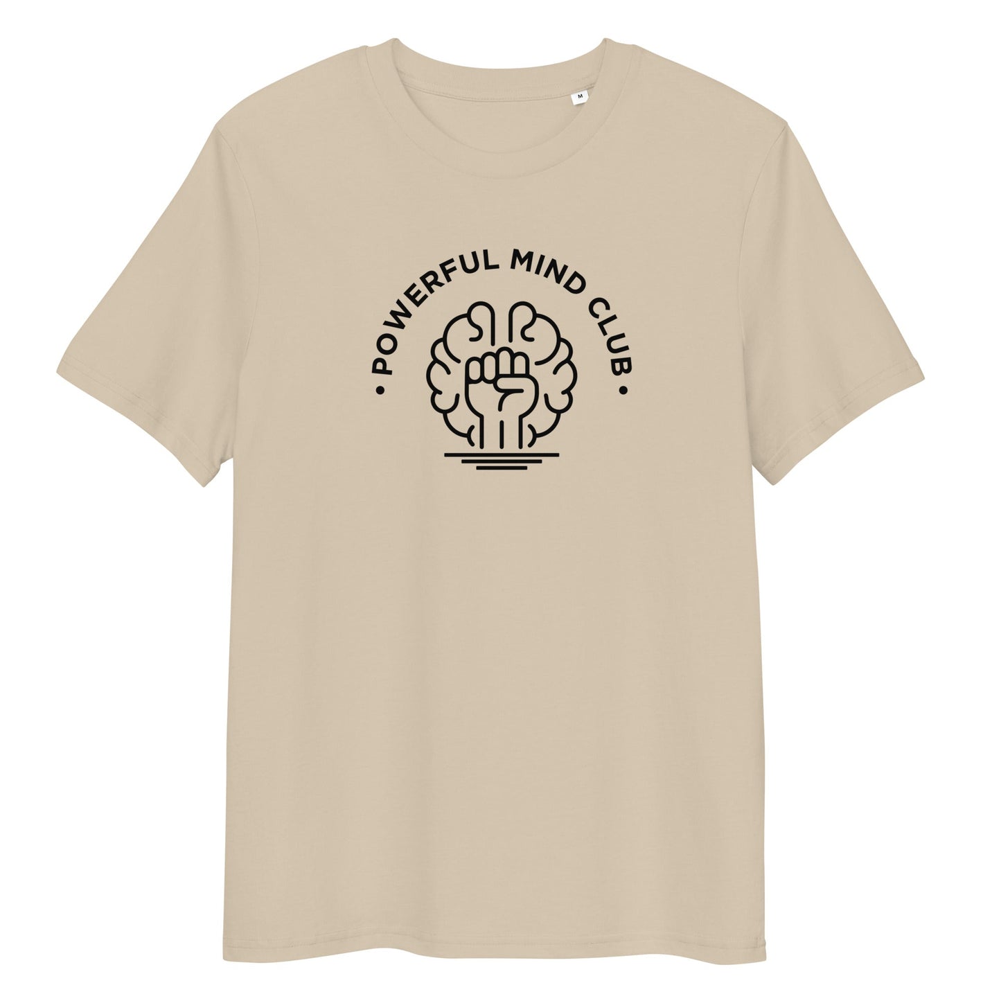 Powerful Mind Club Unisex Organic T-shirt in Desert Dust
