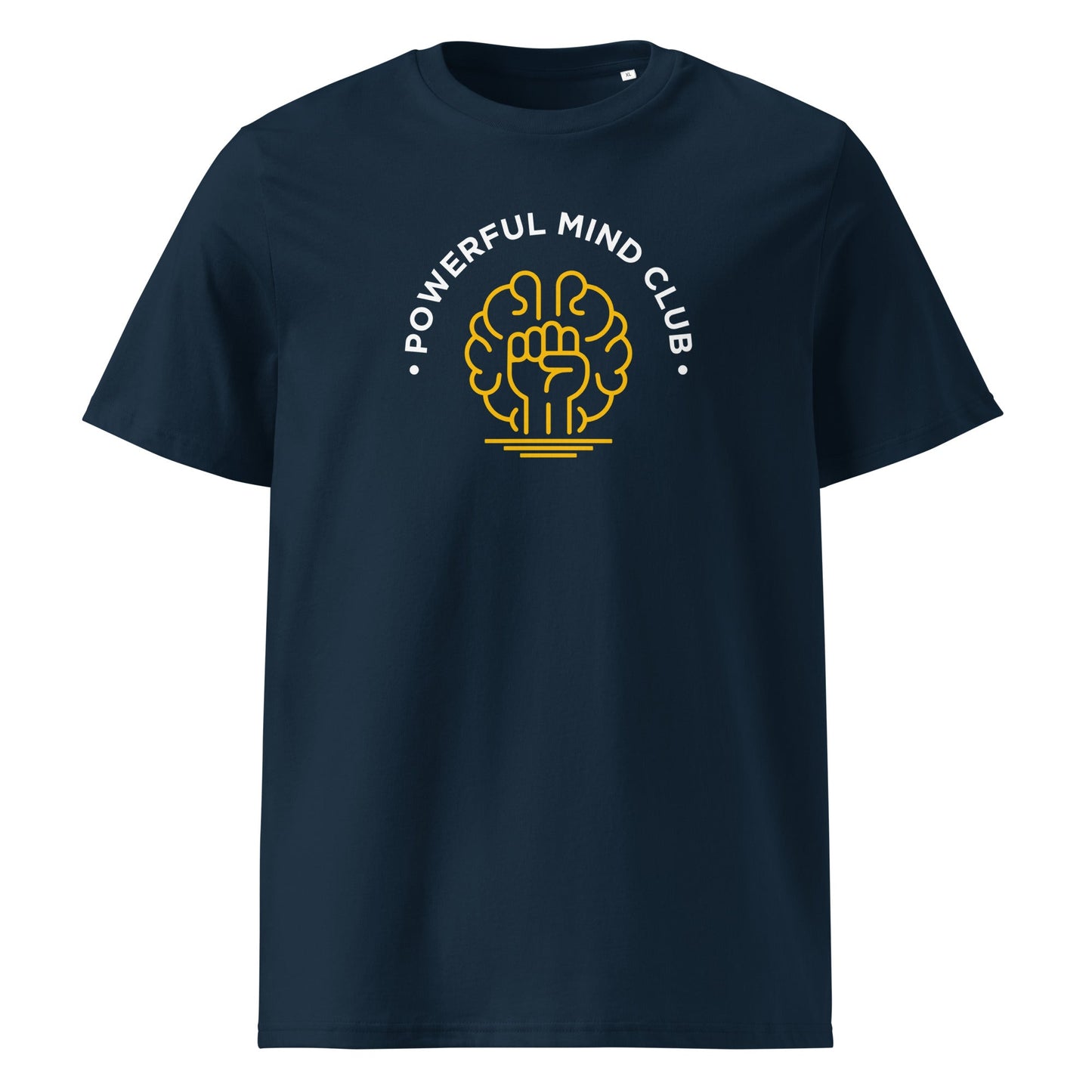 Powerful Mind Club Unisex Organic T-shirt in French Navy