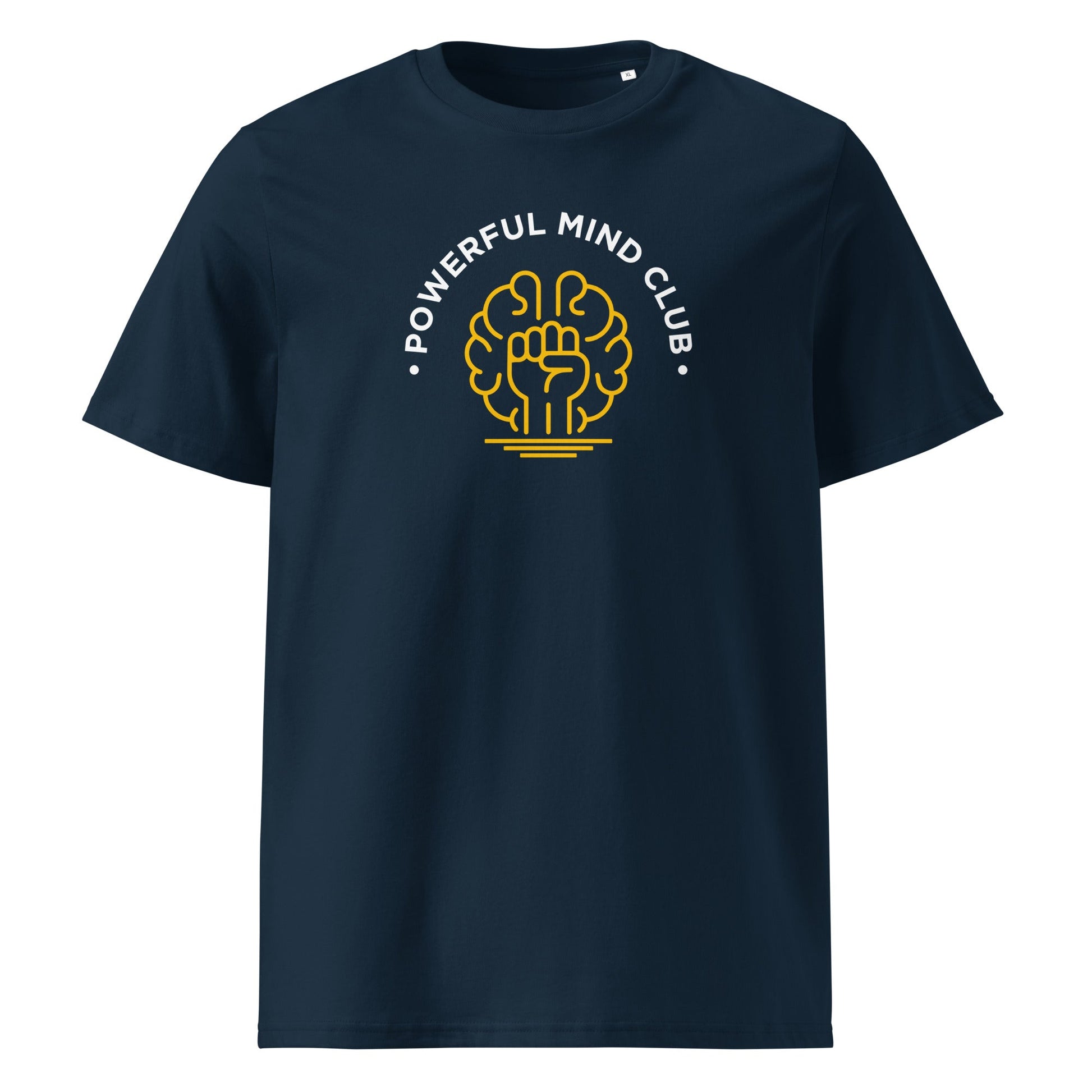 Powerful Mind Club Unisex Organic T-shirt in French Navy