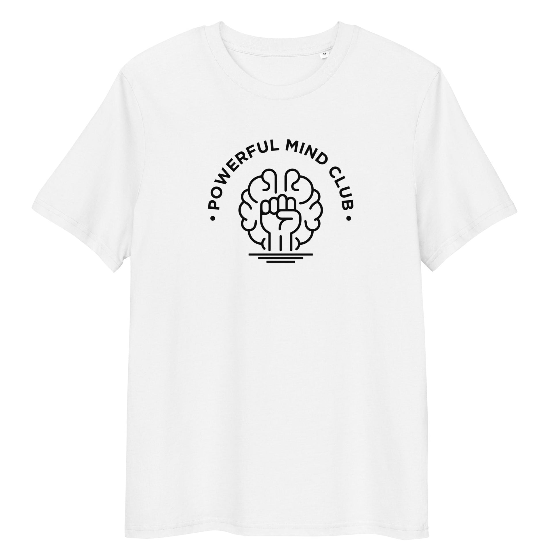 Powerful Mind Club Unisex Organic T-shirt in white
