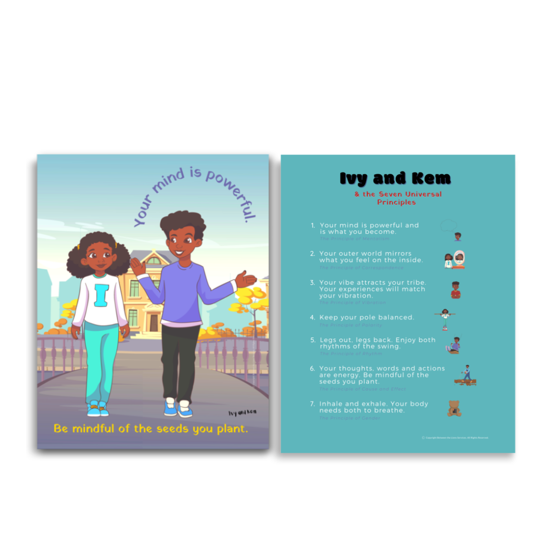 The Powerful Mind Poster Set, Ivy and Kem Your Mind Is Powerful and 7 Lessons posters