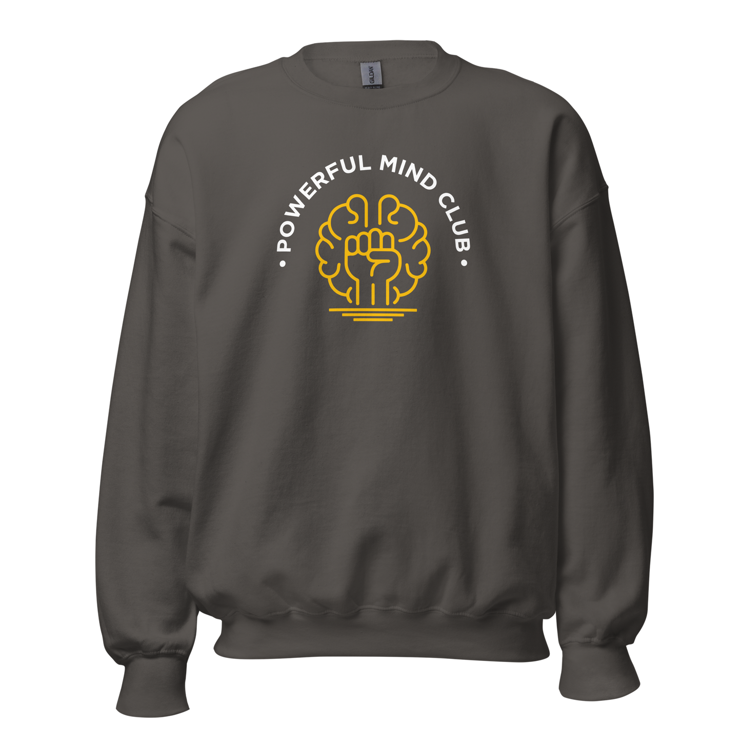 Charcoal Powerful Mind Club crewneck sweatshirt