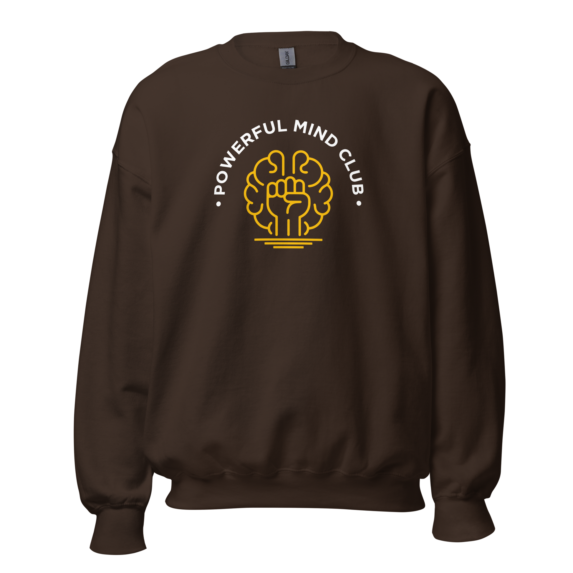 Dark Chocolate Powerful Mind Club crewneck sweatshirt