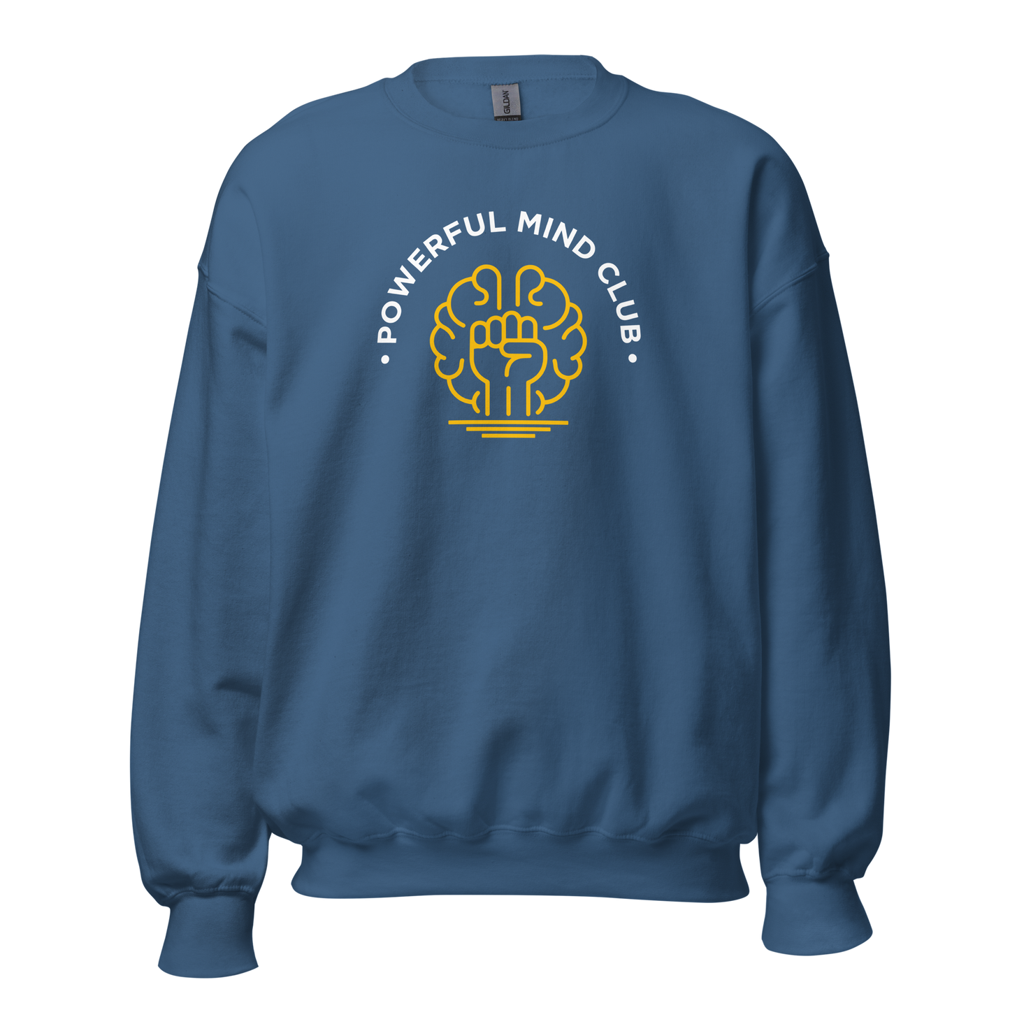 Indigo Blue Powerful Mind Club crewneck sweatshirt