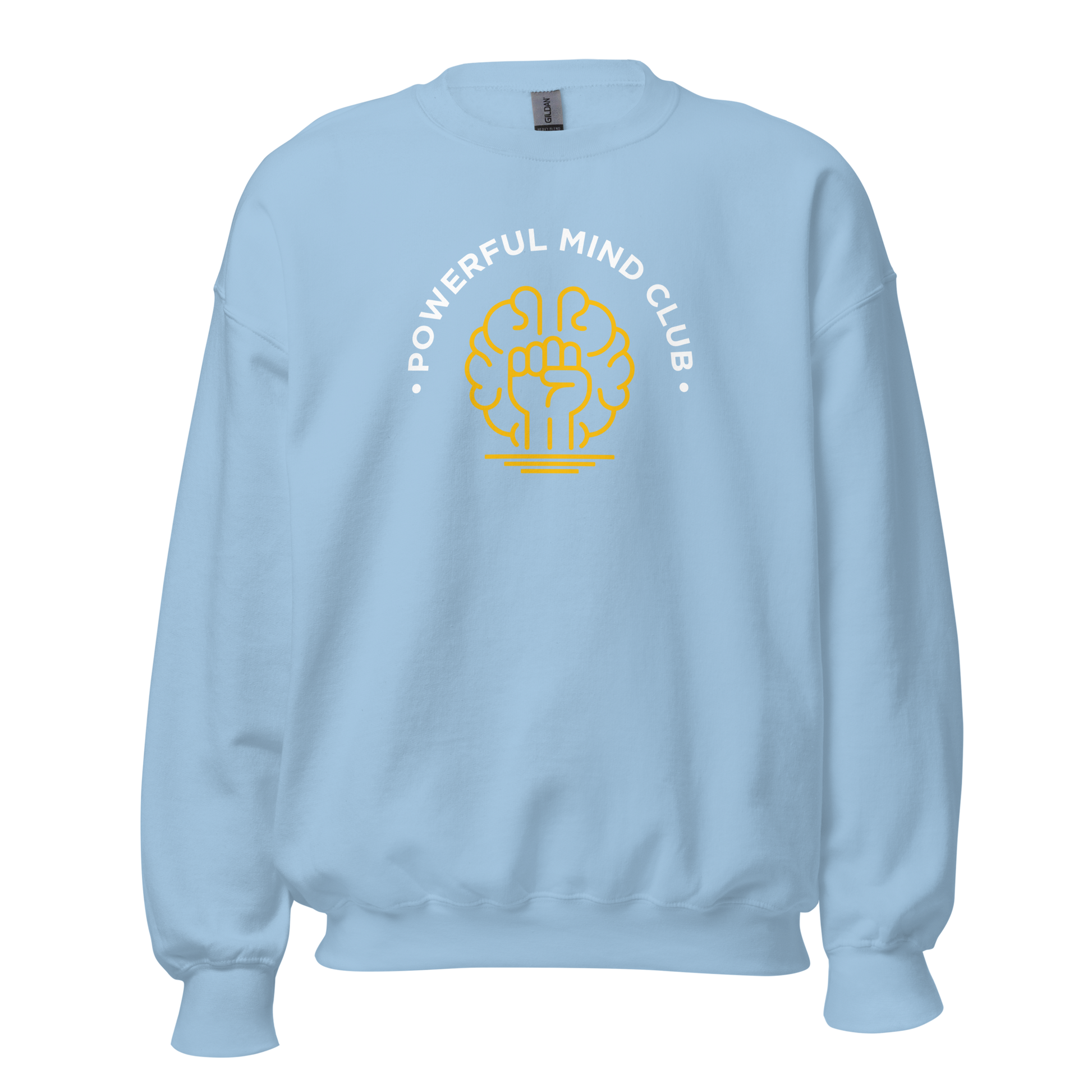 Light Blue Powerful Mind Club crewneck sweatshirt