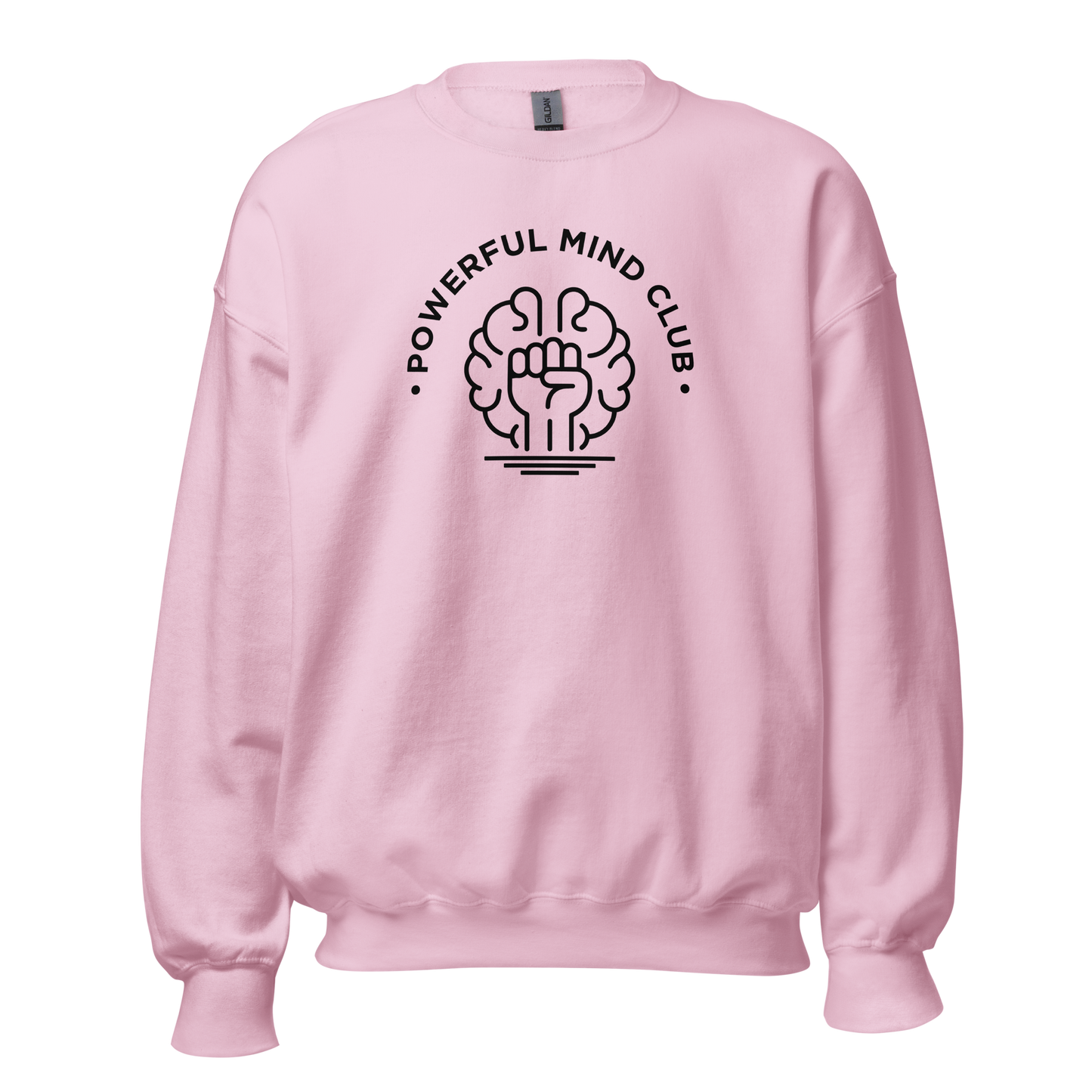 Light Pink Powerful Mind Club crewneck sweatshirt