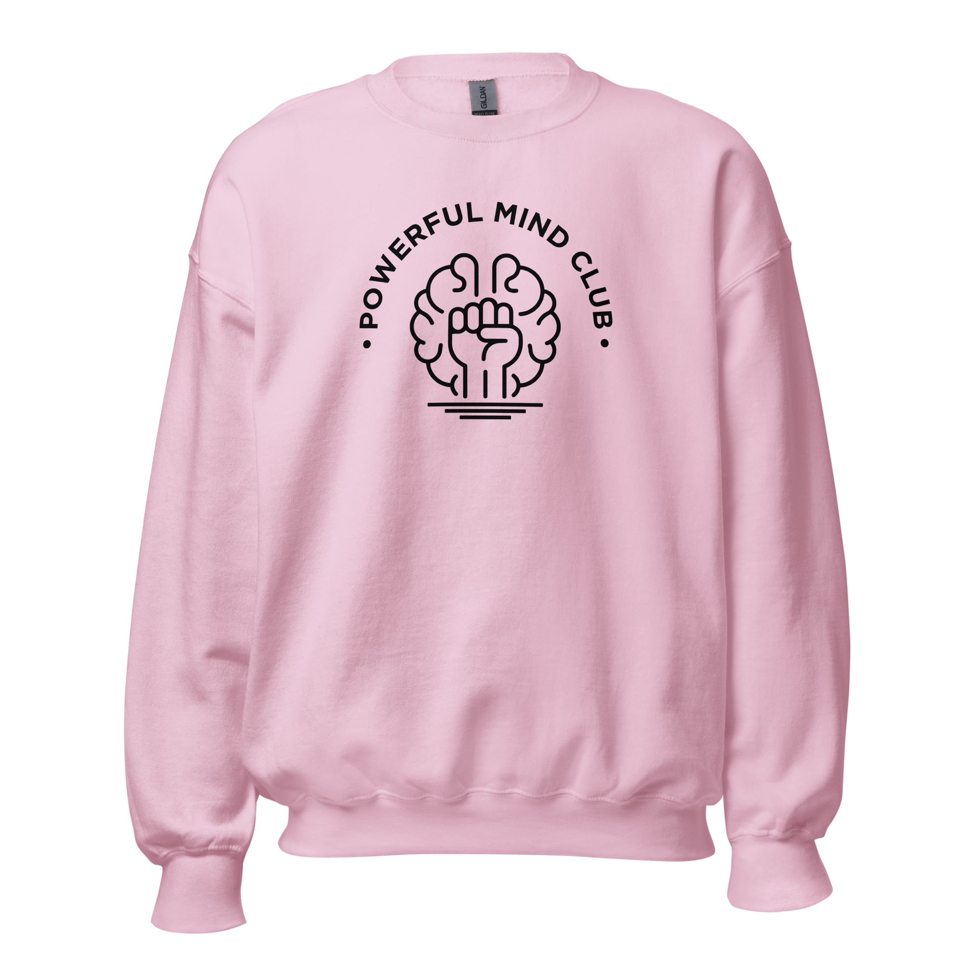 Light Pink Powerful Mind Club crewneck sweatshirt