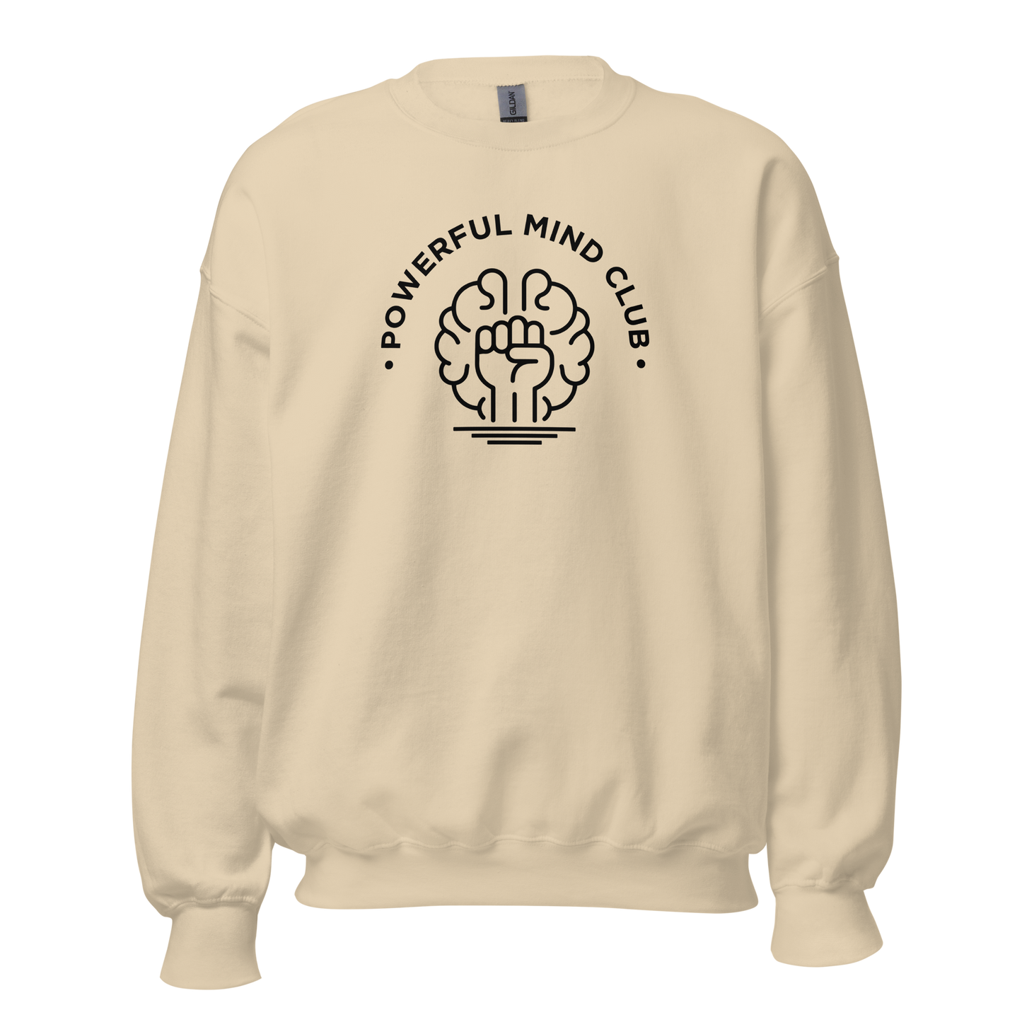 Sand Powerful Mind Club crewneck sweatshirt