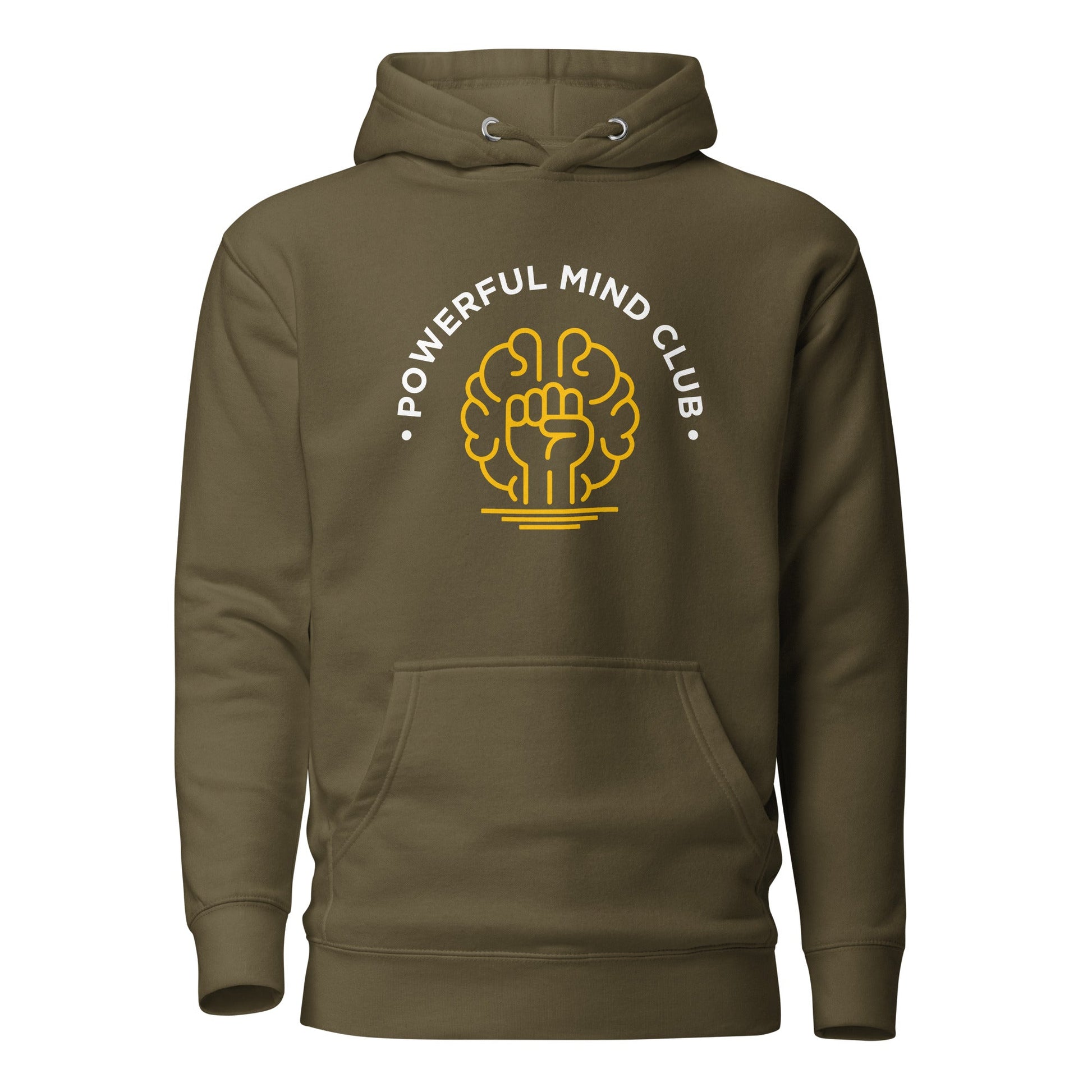 Powerful Mind Club classic hoodie in military green