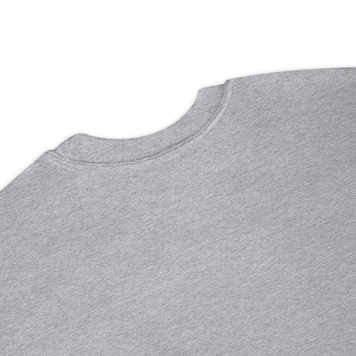 Powerful Mind Club Crewneck Sweatshirt in Sport Grey, collar view