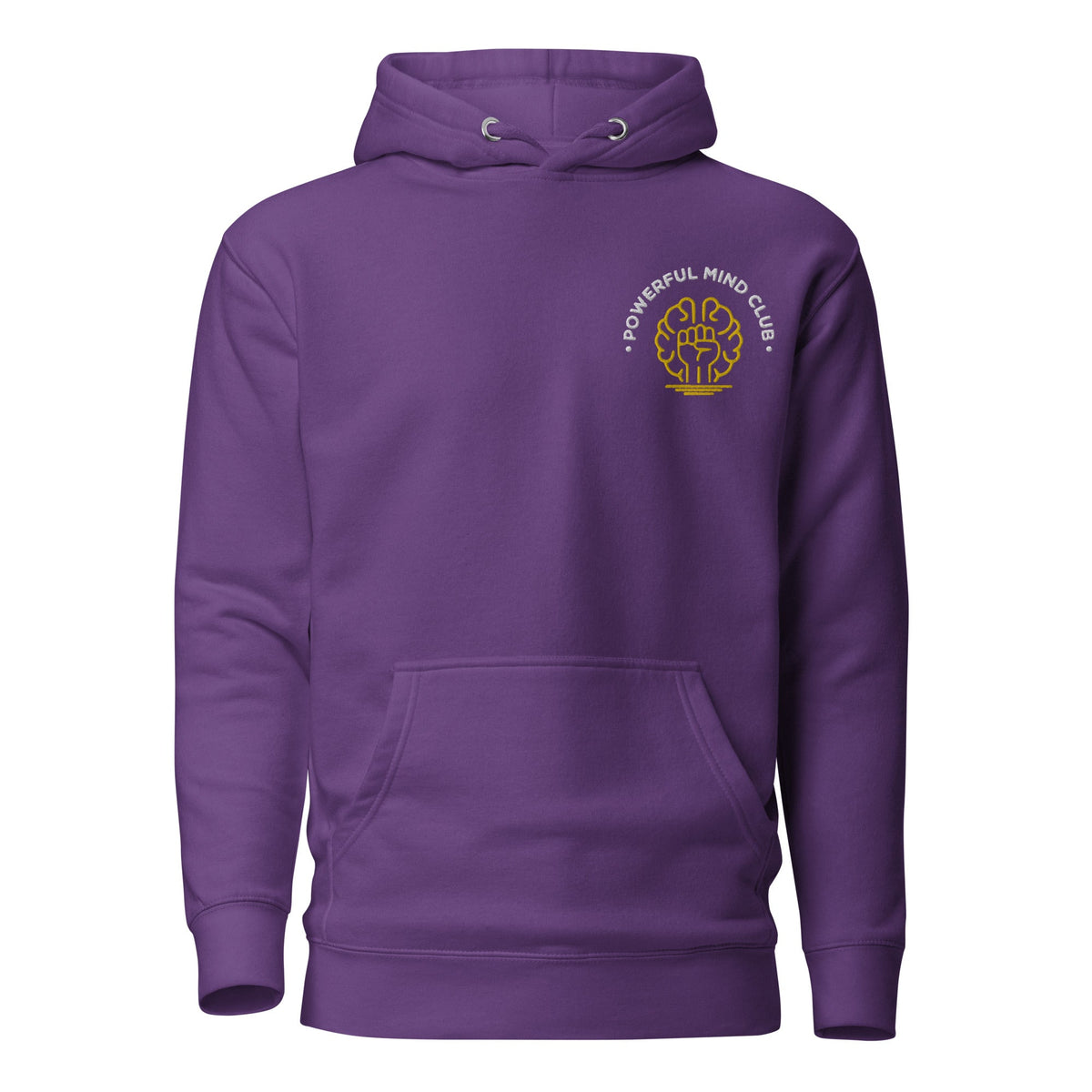 Purple Powerful Mind Club signature logo hoodie