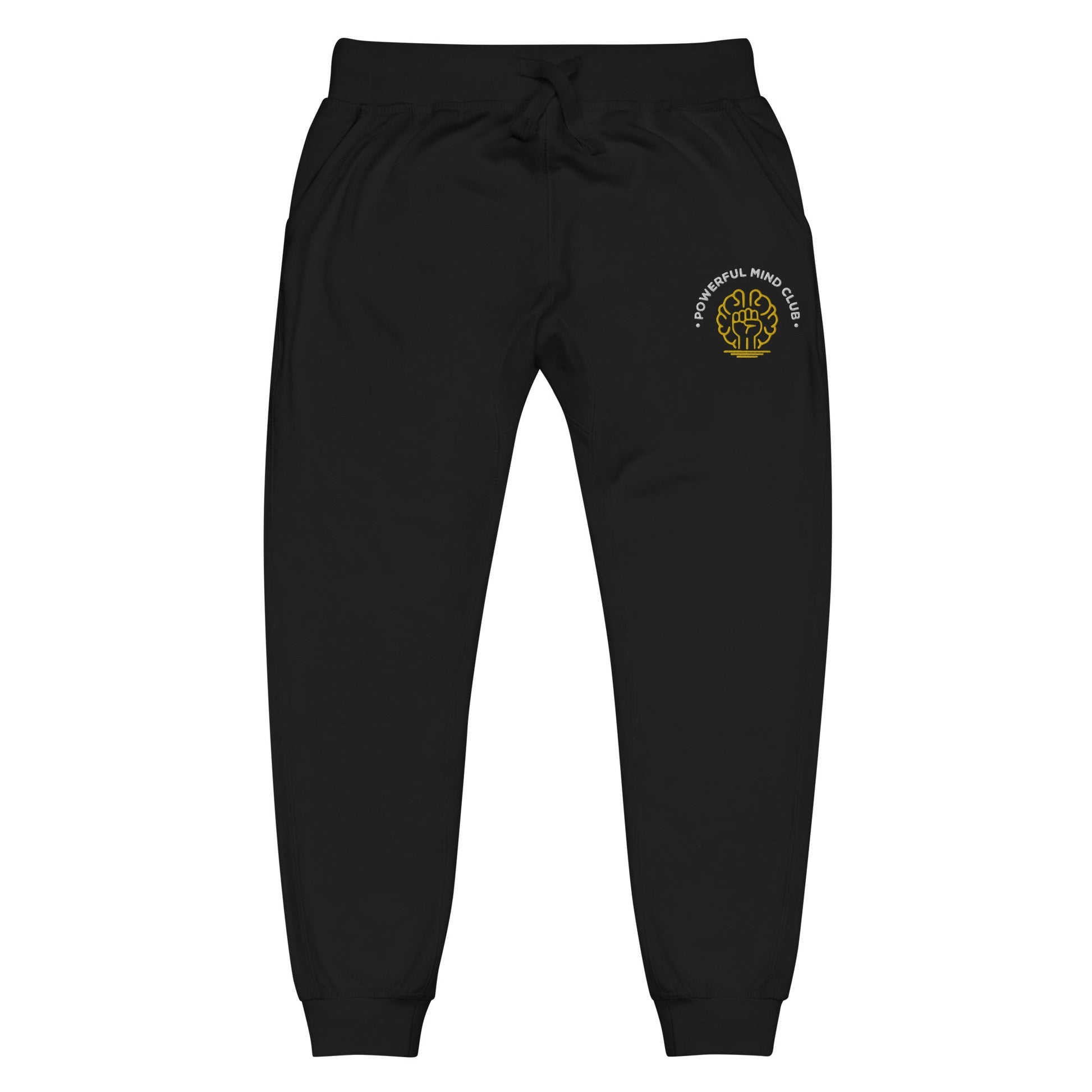Powerful Mind Club Unisex fleece joggers in black