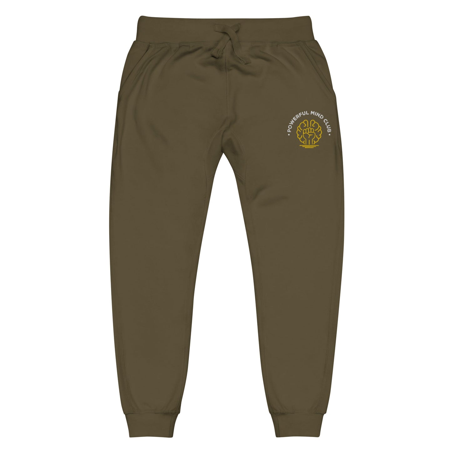 Powerful Mind Club Unisex fleece joggers in Military Green